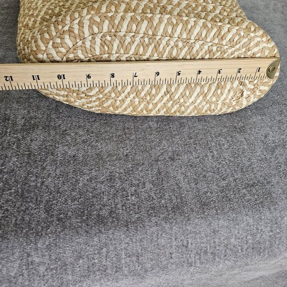 Lulla Collection Straw Paper Tote Bag Beige Double Handle Summer Beach Coastal - Picture 11 of 16